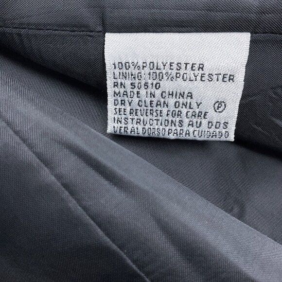 Le Suit Skirt Set Women 8 36/27Wx24L Black‎ Crepe Double Breasted Career Classic - Picture 4 of 15